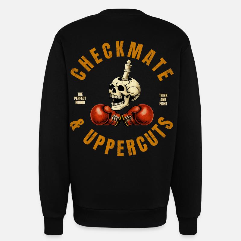 Checkmate & Uppercuts - Sweatshirt - made by SPREAD  - SOLID BLACK