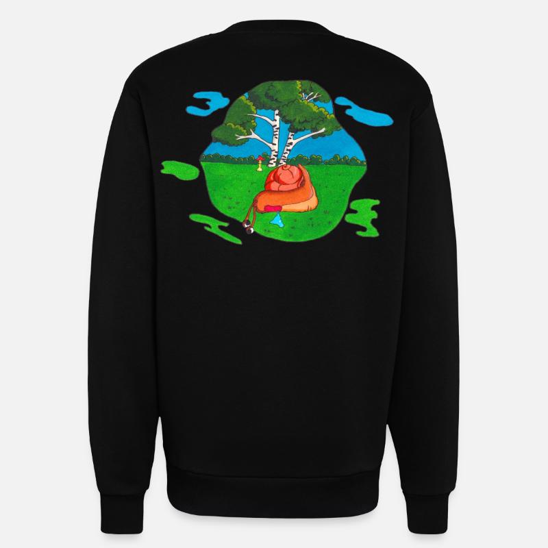 Mushroom for back - Sweatshirt - made by SPREAD  - SOLID BLACK