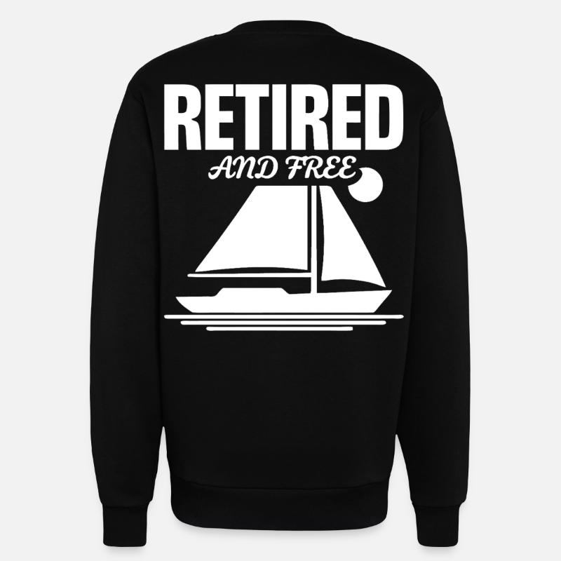 Rentner Segelboot - Sweatshirt - made by SPREAD - SOLID BLACK