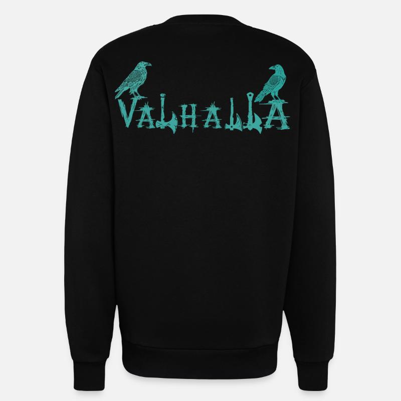 Valhalla Runic Ravens Style Shirt - Sweatshirt - made by SPREAD - SOLID BLACK