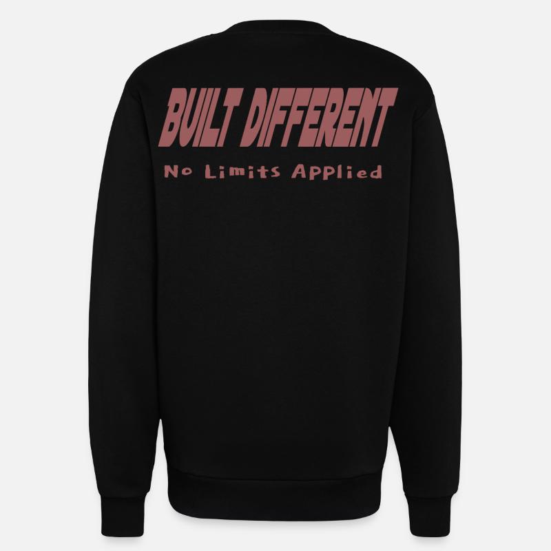 Construit différemment – Aucune limite appliquée - Sweat bio décontracté fabriqué en UE - SOLID BLACK
