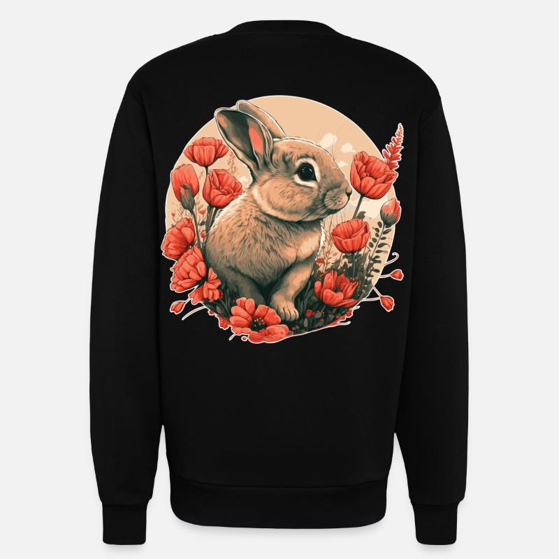 Hare - Sweatshirt - made by SPREAD  - SOLID BLACK