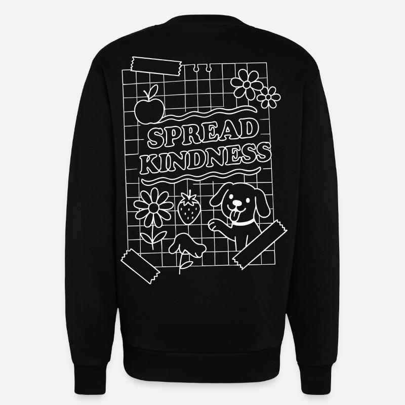 Spread Kindness (weiß) - Sweatshirt - made by SPREAD  - SOLID BLACK