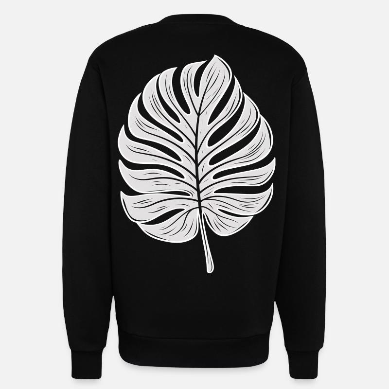 Cool Monstera Leaf, Plants Motif - Sweatshirt - made by SPREAD  - SOLID BLACK