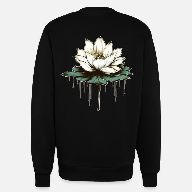 Lotus Blossom - Sweatshirt - made by SPREAD  - SOLID BLACK