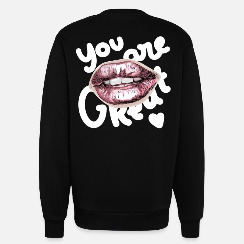 You Are Great - Sweatshirt - made by SPREAD  - SOLID BLACK