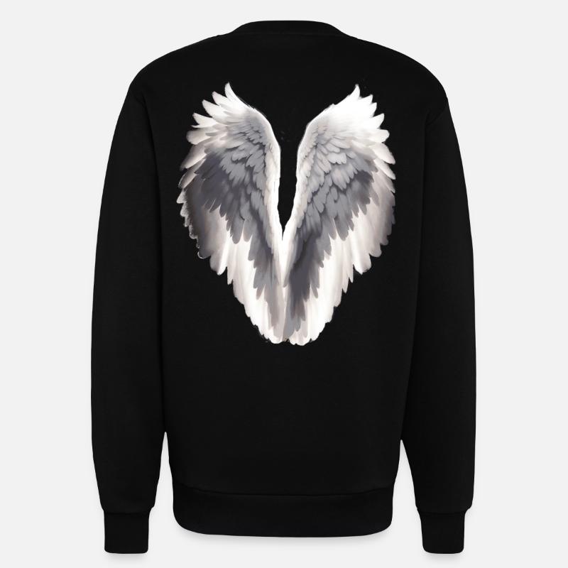 Engelsflügel - Sweatshirt - made by SPREAD  - SOLID BLACK