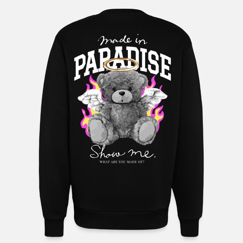 Made in Paradise Bear - Sweatshirt - made by SPREAD  - SOLID BLACK