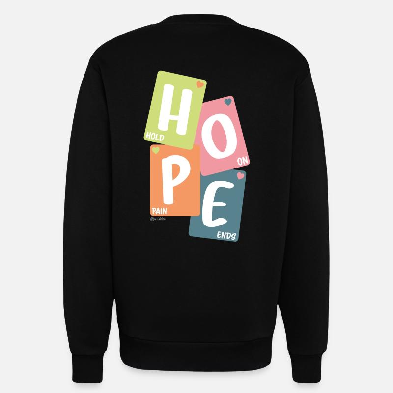 Hope - Sweatshirt - made by SPREAD  - SOLID BLACK
