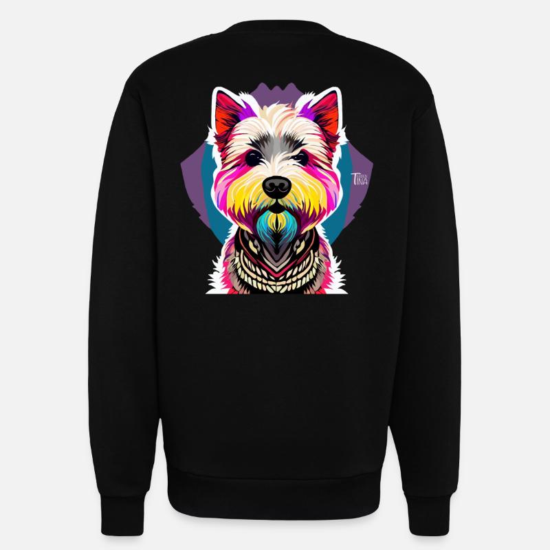 Terrier des Highlands de l’Ouest - Sweat bio décontracté fabriqué en UE - SOLID BLACK