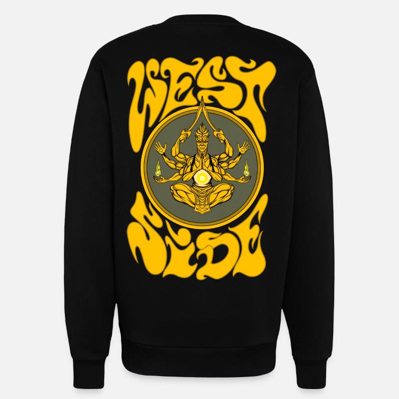 West side - Sweatshirt - made by SPREAD  - SOLID BLACK