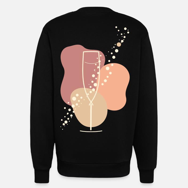 Sparkling wine lover Sparkling Aura - Sweatshirt - made by SPREAD  - SOLID BLACK