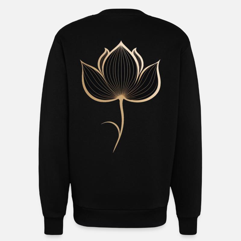 Lotus Elegante Blume - Sweatshirt - made by SPREAD  - SOLID BLACK