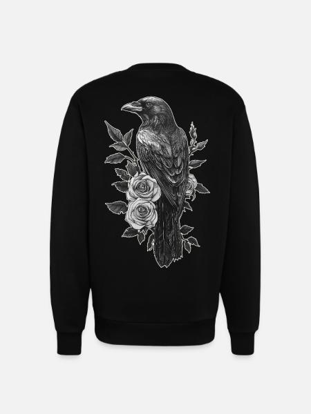 Raven - Sweatshirt - made by SPREAD - SOLID BLACK