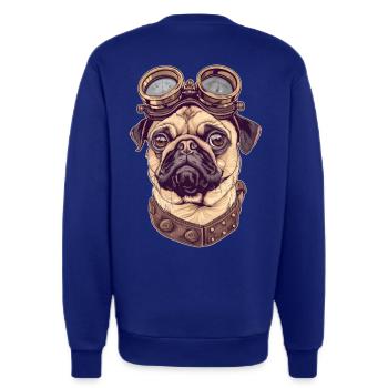 Steampunk Pug - Sweatshirt - made by SPREAD  - SOLID BLACK - Back