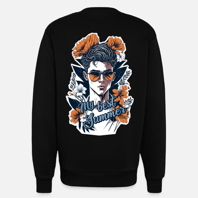 My best summer - Sweatshirt - made by SPREAD  - SOLID BLACK