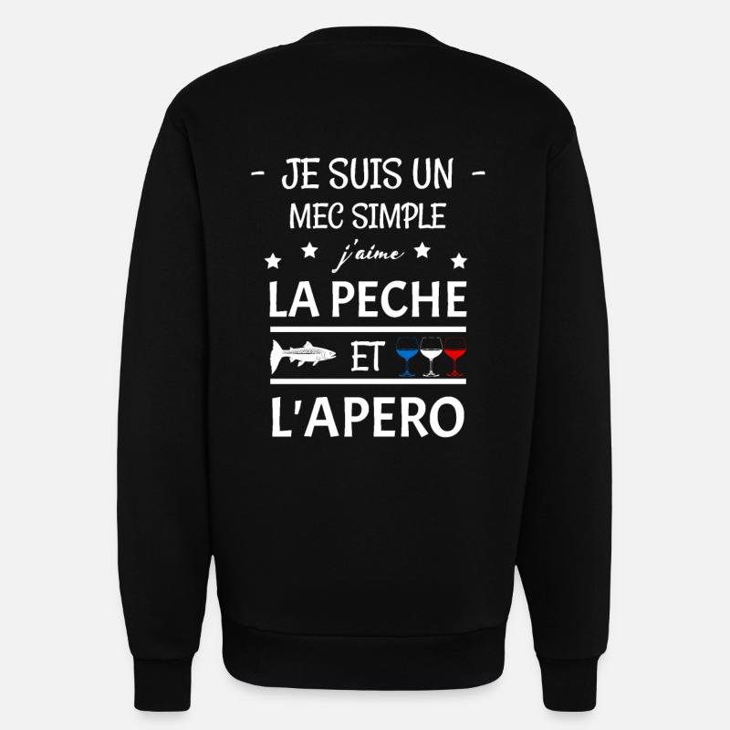 Peach Humor - Sweatshirt - made by SPREAD - SOLID BLACK