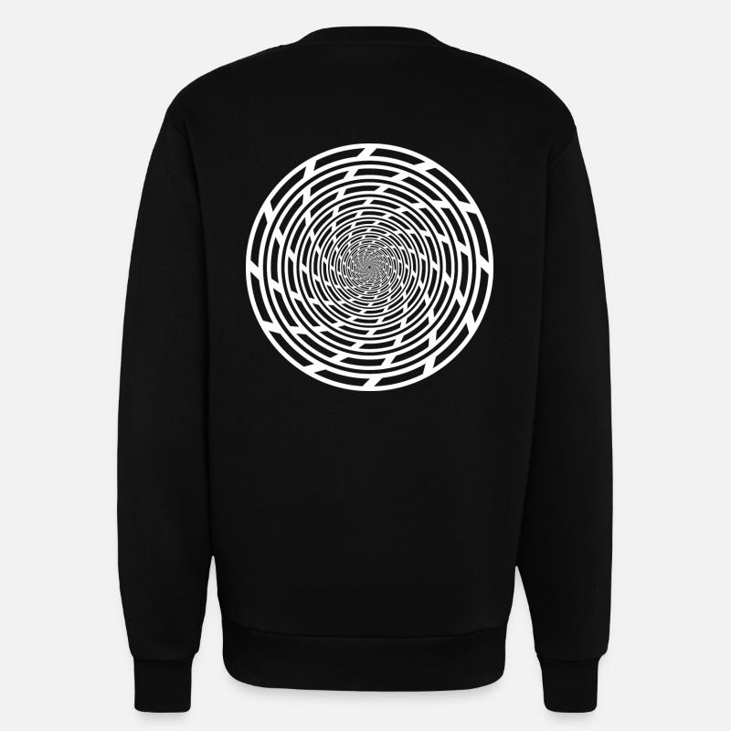 Tekno 23 Spiral - Sweat bio décontracté fabriqué en UE - SOLID BLACK
