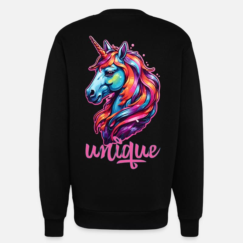 Unique - Sweat bio décontracté fabriqué en UE - SOLID BLACK