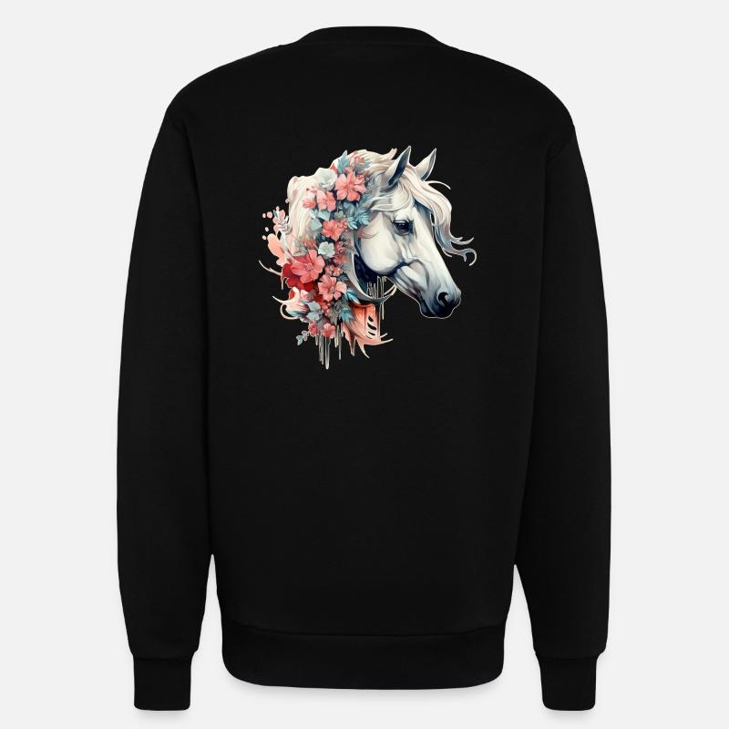 Pferd Pferdemotiv - Sweatshirt - made by SPREAD  - SOLID BLACK