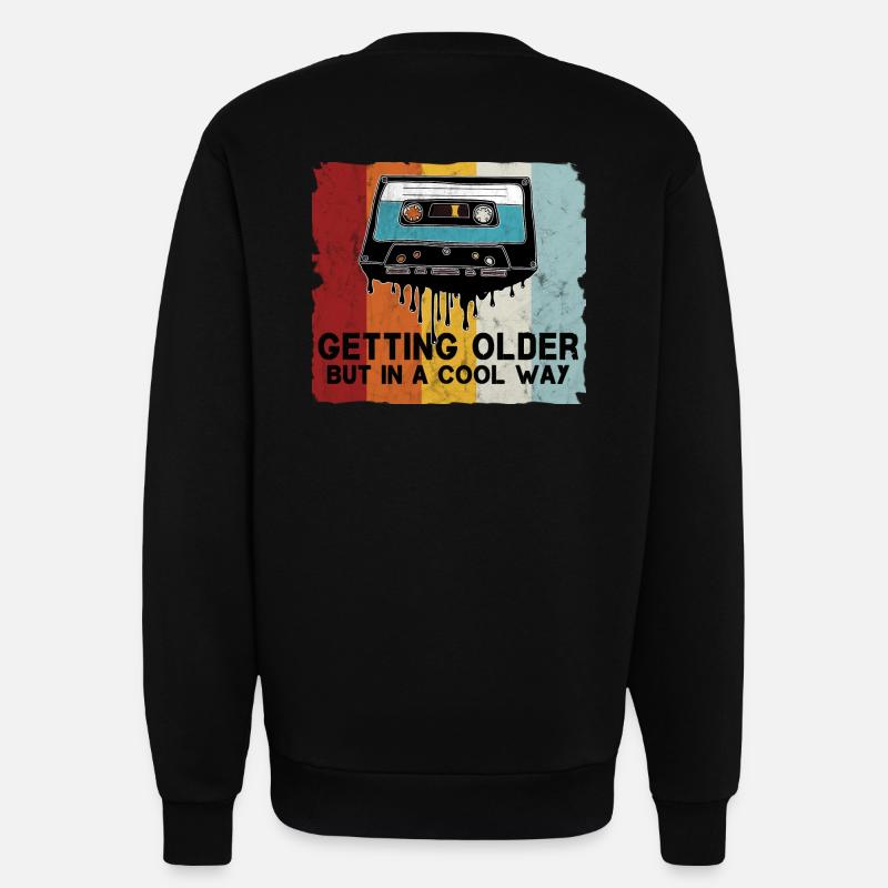 Retro cassette saying - Sweatshirt - made by SPREAD  - SOLID BLACK