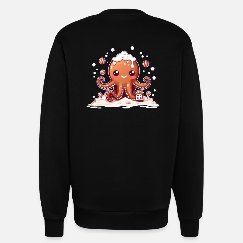 Lebkuchen Oktopus - Sweatshirt - made by SPREAD  - SOLID BLACK