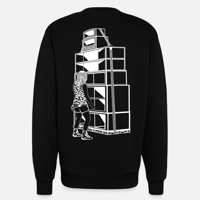 Tekno 23 Soundsystem Girl - Sweatshirt - made by SPREAD - SOLID BLACK