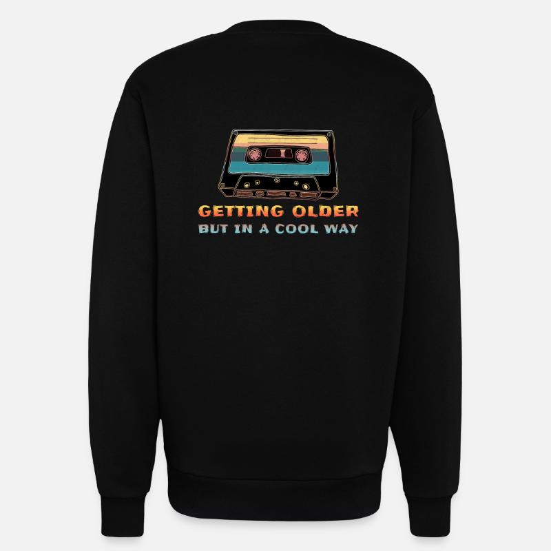 Retro Cassette Oldschool - Sweatshirt - made by SPREAD  - SOLID BLACK