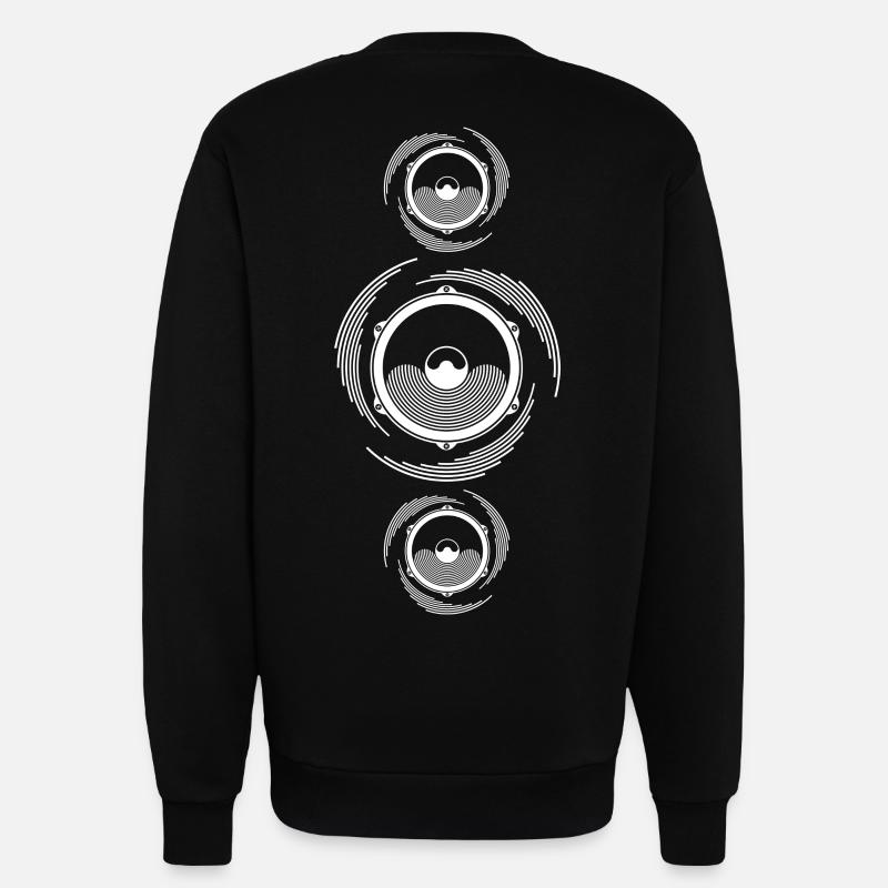 Spirale Son Haut-parleur basse - Sweat bio décontracté fabriqué en UE - SOLID BLACK