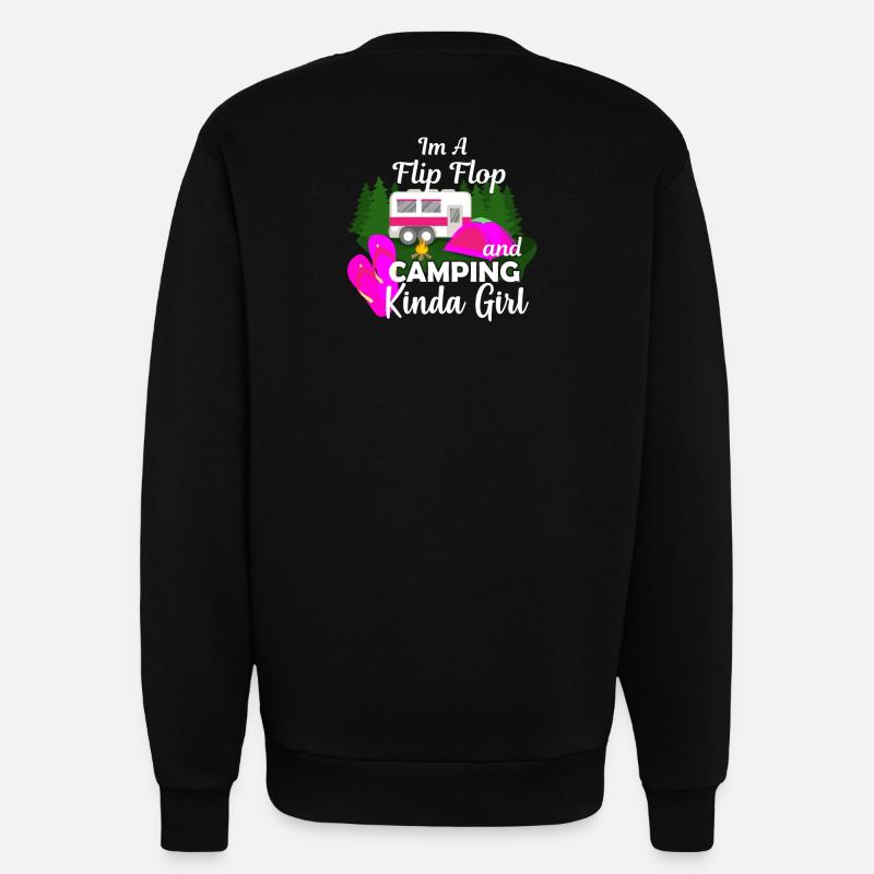 Camping Frauen Geschenk - Sweatshirt - made by SPREAD  - SOLID BLACK