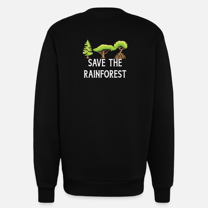 Save The Rainforest - Sweatshirt - made by SPREAD - SOLID BLACK