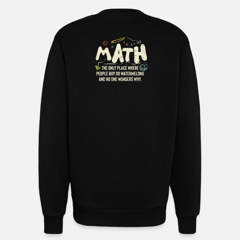 mathematics - Sweatshirt - made by SPREAD  - SOLID BLACK
