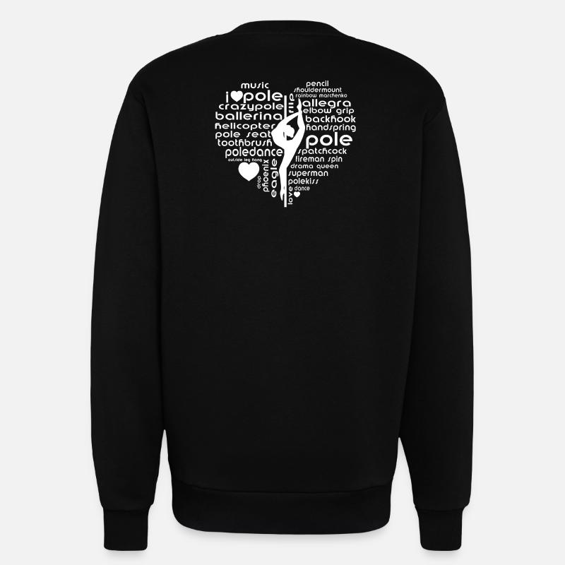 Pole Dance Herz Silhouette Wortdesign - Sweatshirt - made by SPREAD  - SOLID BLACK