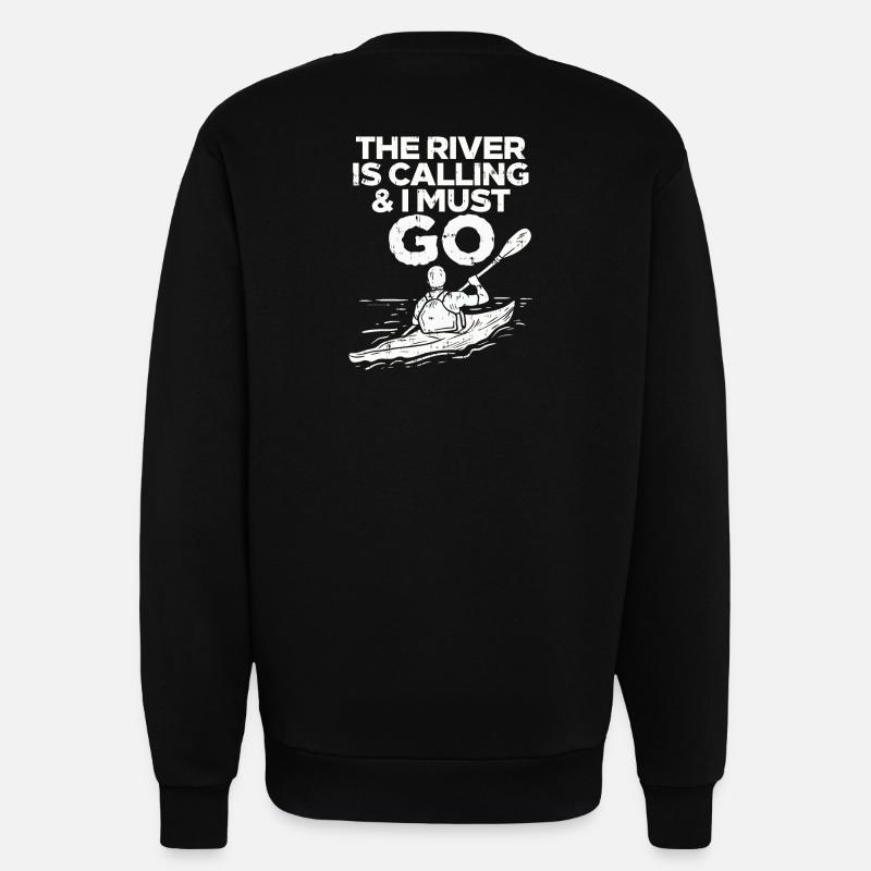 Kayaking Kayak Paddling - Sweatshirt - made by SPREAD  - SOLID BLACK