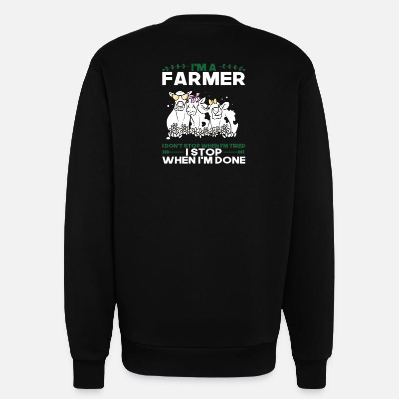 Farmer Saying Gift - Sweatshirt - made by SPREAD  - SOLID BLACK