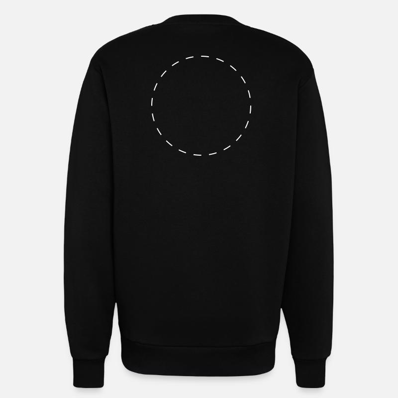 Circle dashed white | Vectorgraphic - Sweatshirt - made by SPREAD  - SOLID BLACK