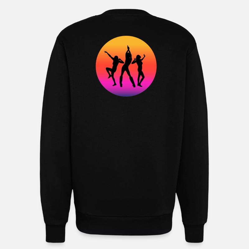 diso, fan de disco, musique disco - Sweat bio décontracté fabriqué en UE - SOLID BLACK