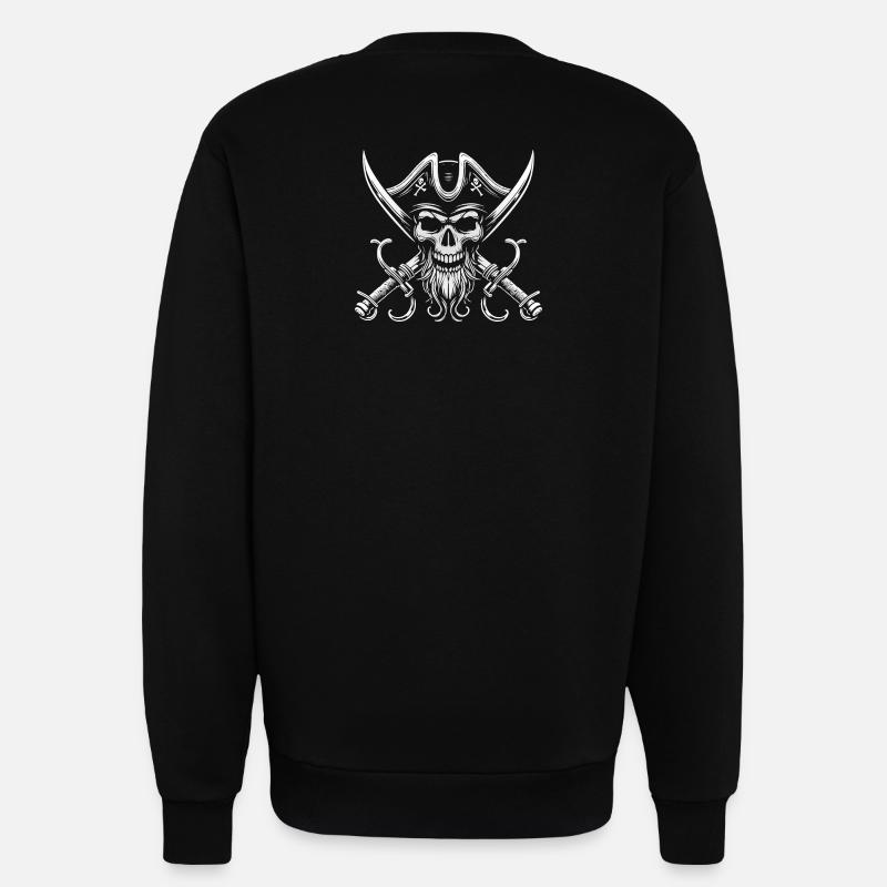 Pirate Skull Sabers - Sweatshirt - made by SPREAD  - SOLID BLACK