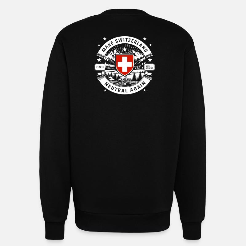 make Switzerland neutral again - Sweatshirt - made by SPREAD  - SOLID BLACK
