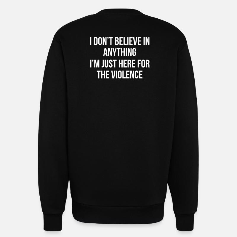 Énoncé en noir et blanc - Sweat bio décontracté fabriqué en UE - SOLID BLACK