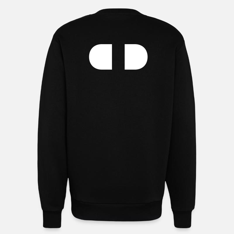 Manette-Split-Blanc - Sweat bio décontracté fabriqué en UE - SOLID BLACK