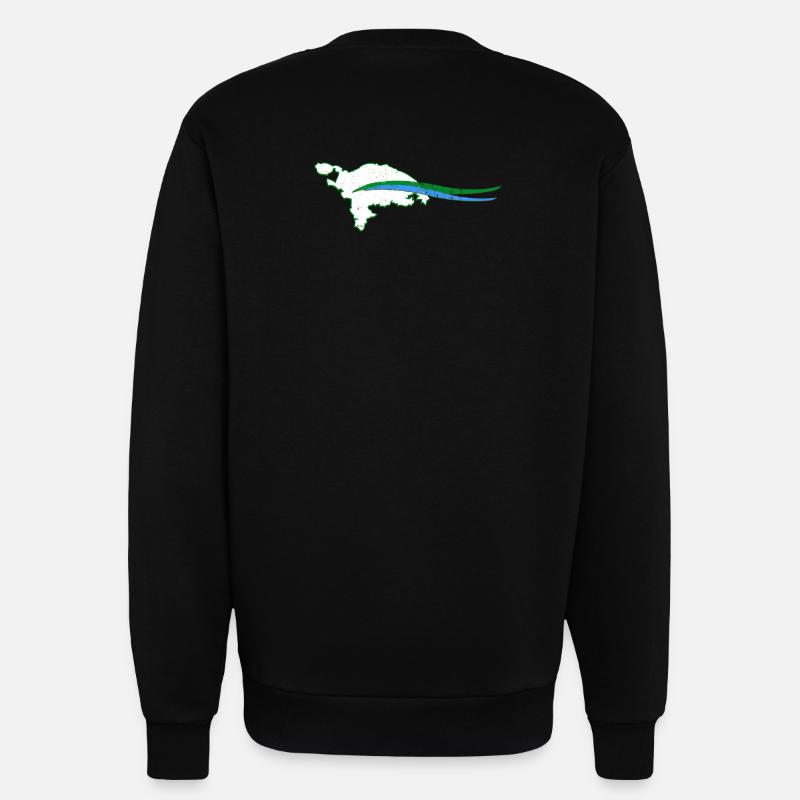 Thurgau Canton Outline with Wave - Sweatshirt - made by SPREAD  - SOLID BLACK