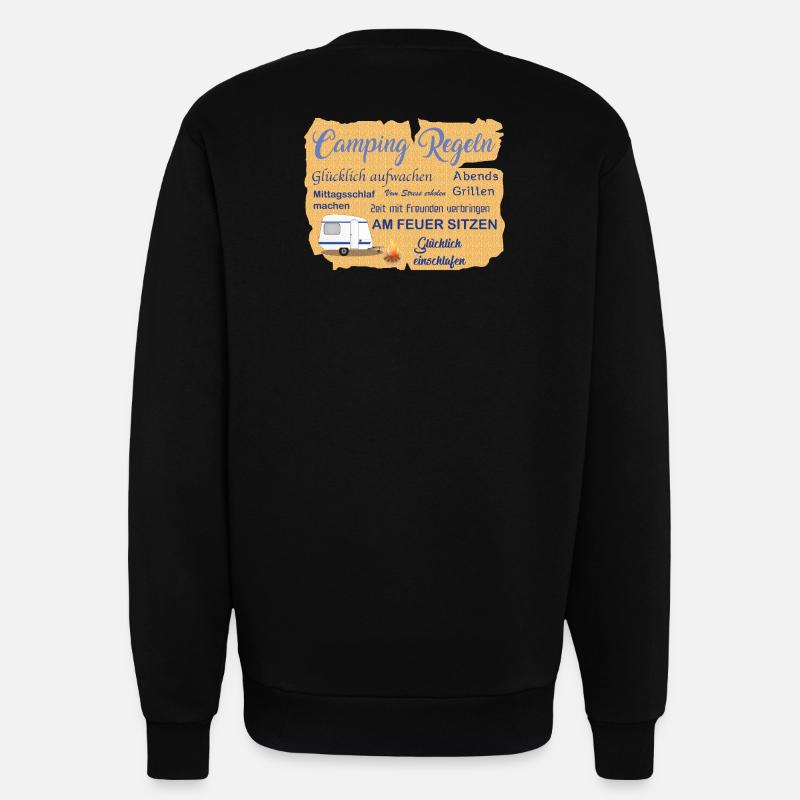 Campingregeln - Sweatshirt - made by SPREAD  - SOLID BLACK