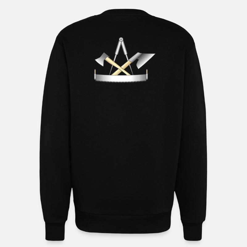 Charpentier, signe de guilde - Sweat bio décontracté fabriqué en UE - SOLID BLACK