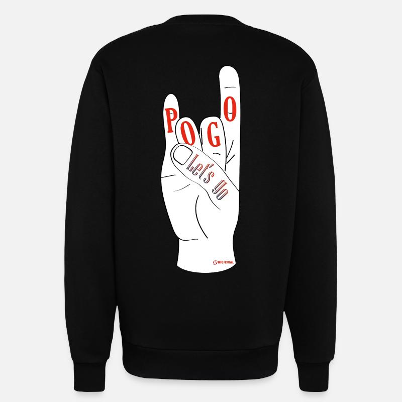 Auf geht's Pogo - Sweatshirt - made by SPREAD  - SOLID BLACK