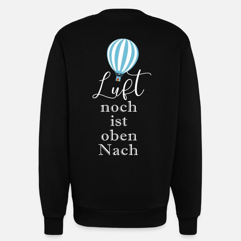 Ballon Heißluftballon Ballonfahrt - Sweatshirt - made by SPREAD  - SOLID BLACK