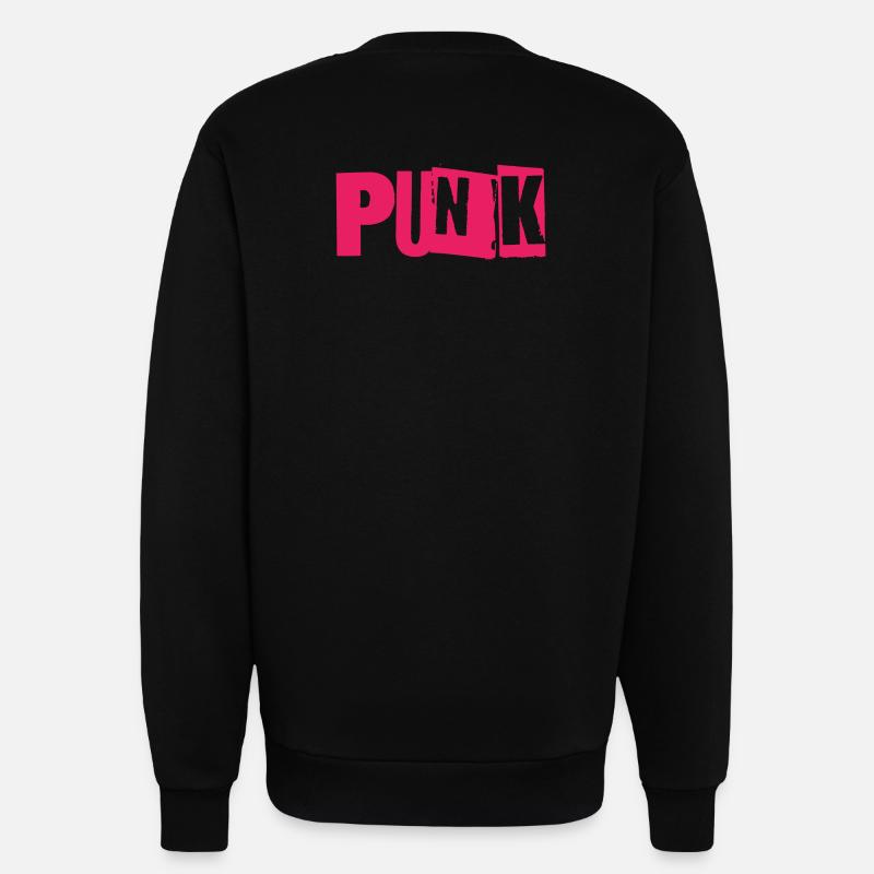 Punk Glitch Typo Neon - Sweatshirt - made by SPREAD  - SOLID BLACK
