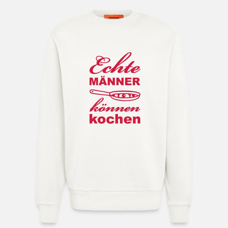 Echte Männer können kochen - Sweatshirt - made by SPREAD - OFF WHITE