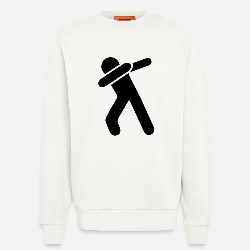 dab dabbing man - Sweatshirt - made by SPREAD  - OFF WHITE