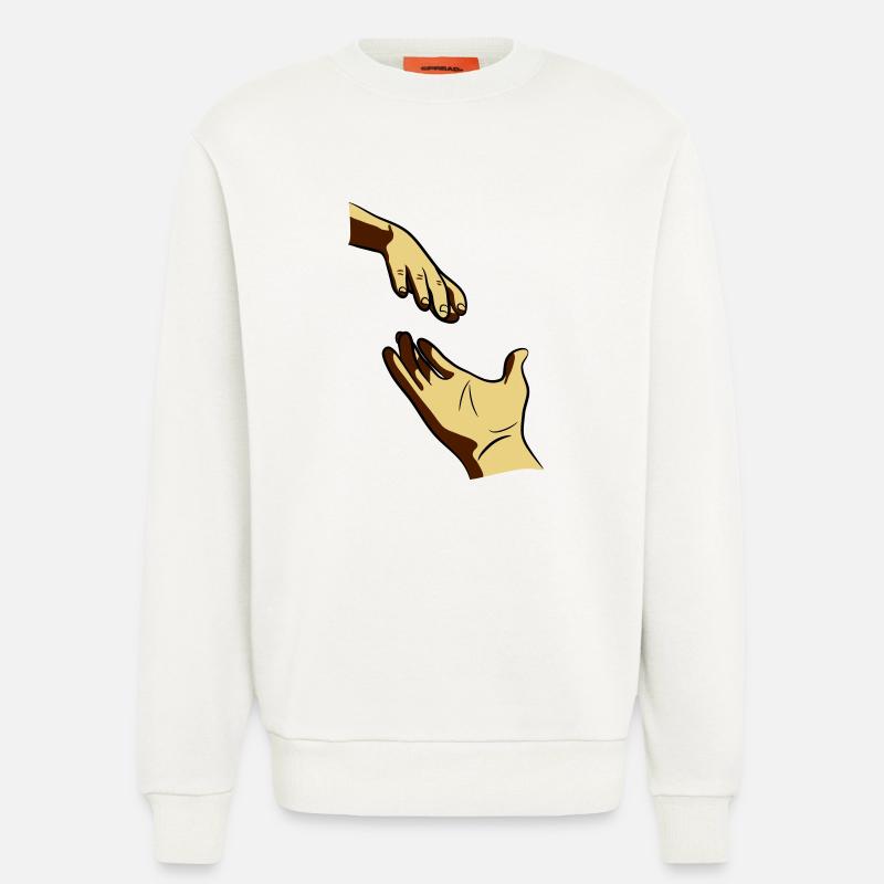 Hand reichen geben - Sweatshirt - made by SPREAD  - OFF WHITE